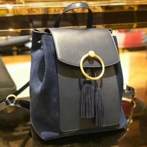 Tory Burch Farrah Suede and Leather Backpack